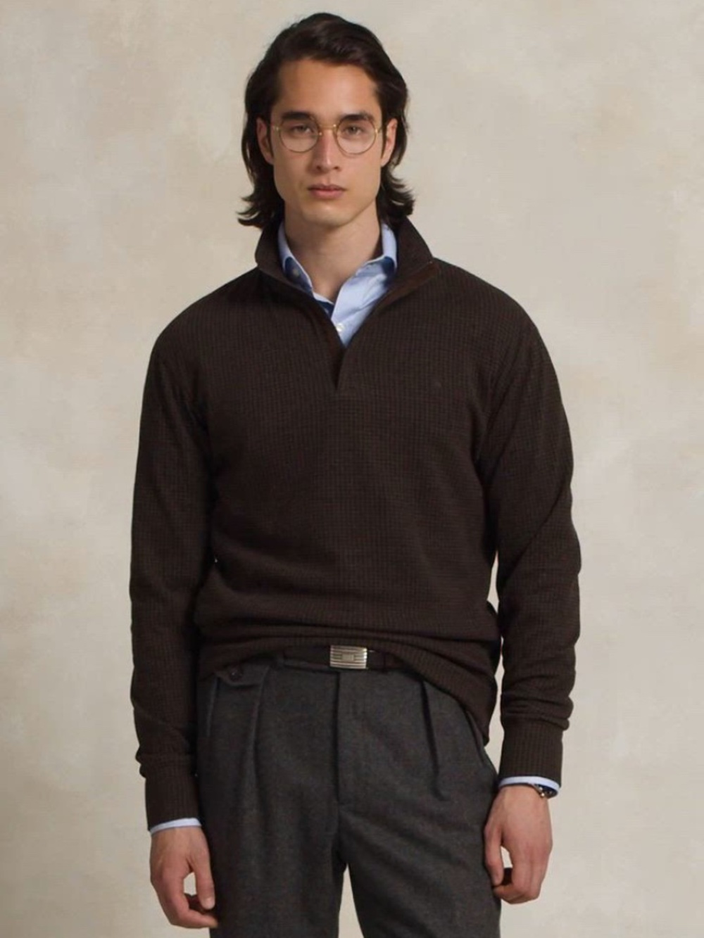 POLO Ralph Lauren Houndstooth Luxury Jersey Pullover